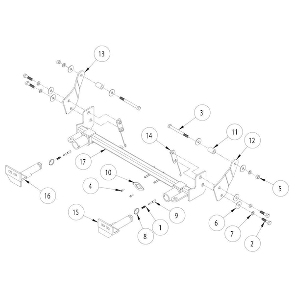 2010-2018 JEEP WRANGLER WITH WARN ELITE BUMPER 521455-4 (CROSSBAR)